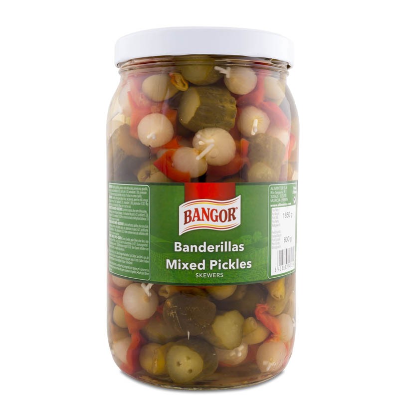 Banderillas Pepinillo Troceado 1/2 gallon cristal