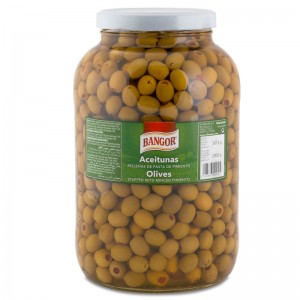 Green Olives Stuffed with Minced Pimiento glass jar gallon