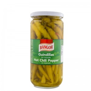 Green Hot Chili Peppers glass jar V-720