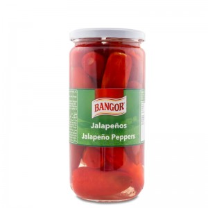Red Whole Jalapeño Pepper glass jar V-720